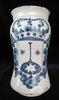 #85 English pottery blue and white jug