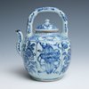 AA11 Chinese blue and white Kraak wine pot and cover, Wanli (1573-1619)