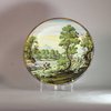 AA17 A CASTELLI MAIOLICA CIRCULAR PLAQUE MID-18TH CENTURY