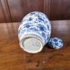 AA31 Dutch delft ovoid jar and cover c.1740 painted flowers