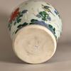 AA51 A CHINESE WUCAI BALUSTER VASE AND COVER, Shunzhi, c. 1644-1661