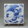 F296 Blue and white tile, Kangxi (1662-1722)