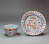 H190 Rouge-de-fer teabowl &amp; saucer, Kangxi(1622-1722)