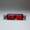 H932 Ruby tinted double ended scent bottle, 19th century