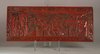 W927 Chinese fineley carved cinnabar lacquer rectangular scroll tray, Kangxi(1668-1722)