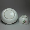 J549 Famille rose teacup and saucer, Qianlong (1734-95)