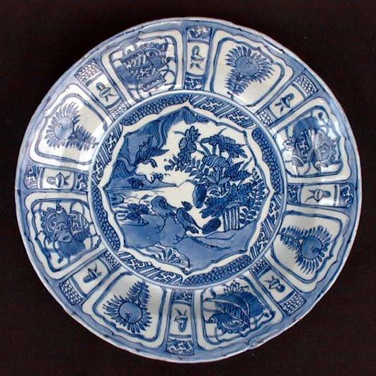 K280 Blue and white Kraak dish Wanli (1573-1619)