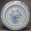 K749 English delft blue and white dish, 18th century