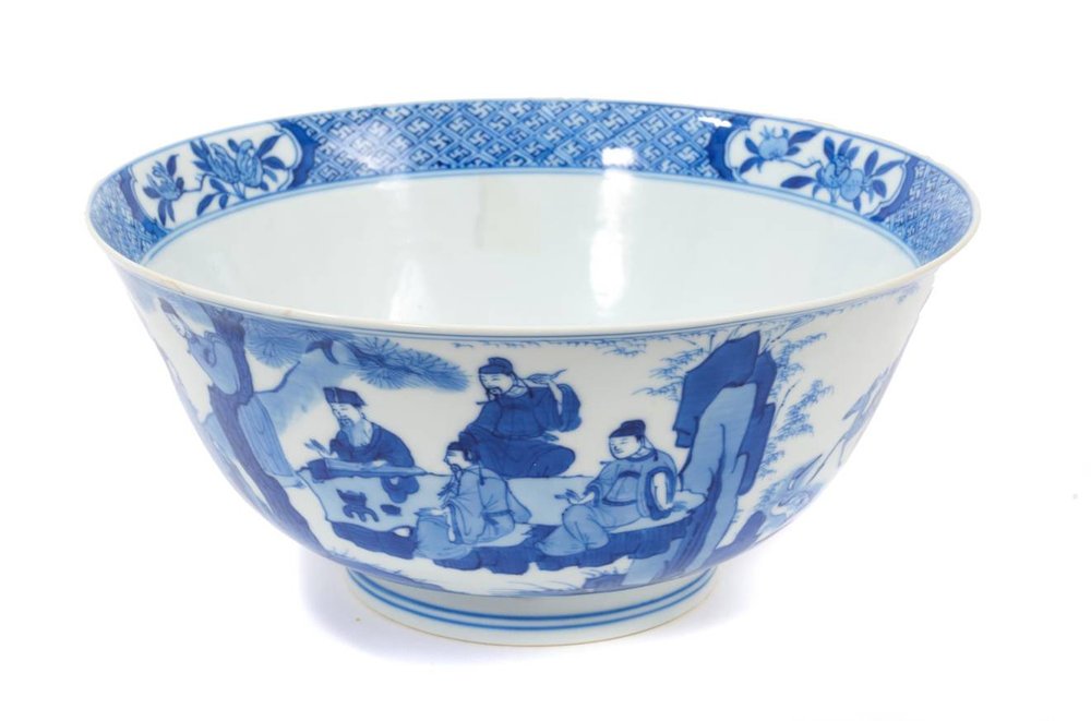 W968 Chinese blue and white porcelain bowl, Kangxi (1662-1722)