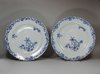 L85 Pair of Chinese blue and white plates, Qianlong (1736-1795)