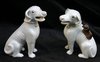 N782 Pair of 17th century blanc-de-chine dogs of foe; height: 10 cm