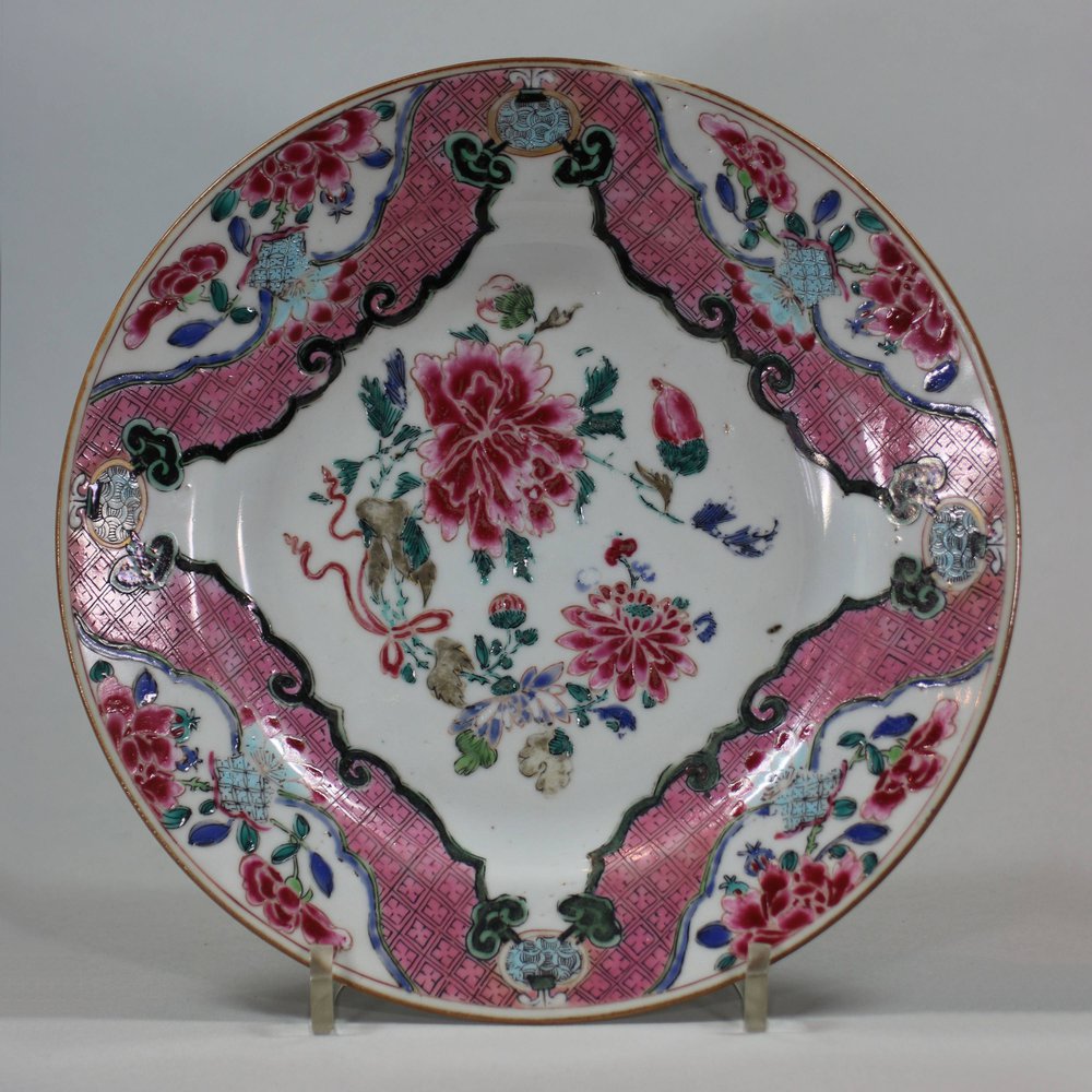 P193 Famille rose plate, Qianlong (1736-95)
