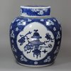 P376 Blue and white ginger jar and a cover, Kangxi (1662-1721)