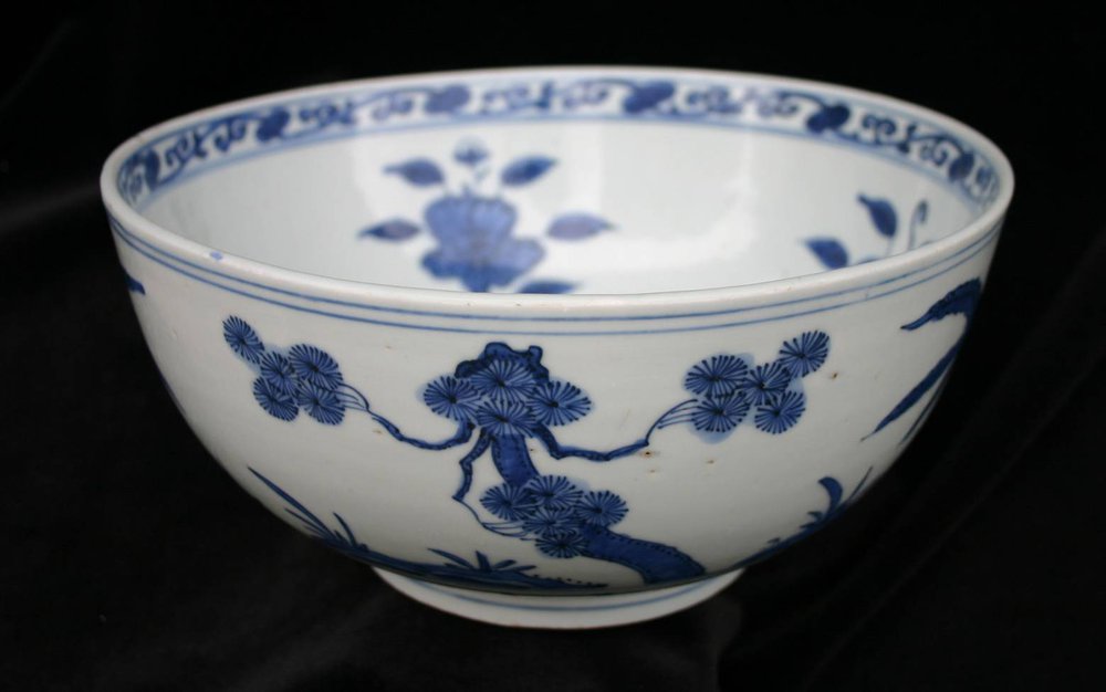 P418 Blue and white bowl, Wanli (1573-1619)