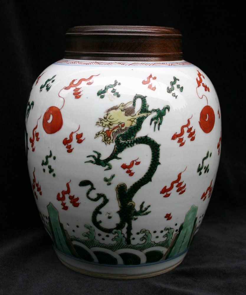 P473 Famille verte ginger jar, Kangxi (1662-1722)