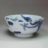 P512C English Delft blue and white bowl, 18th century