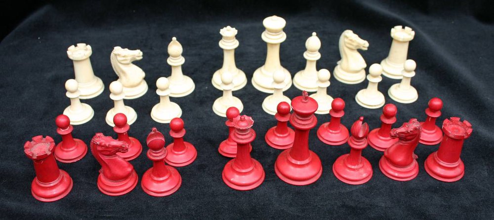 P606 Staunton pattern ivory chess set by Jaques, London
