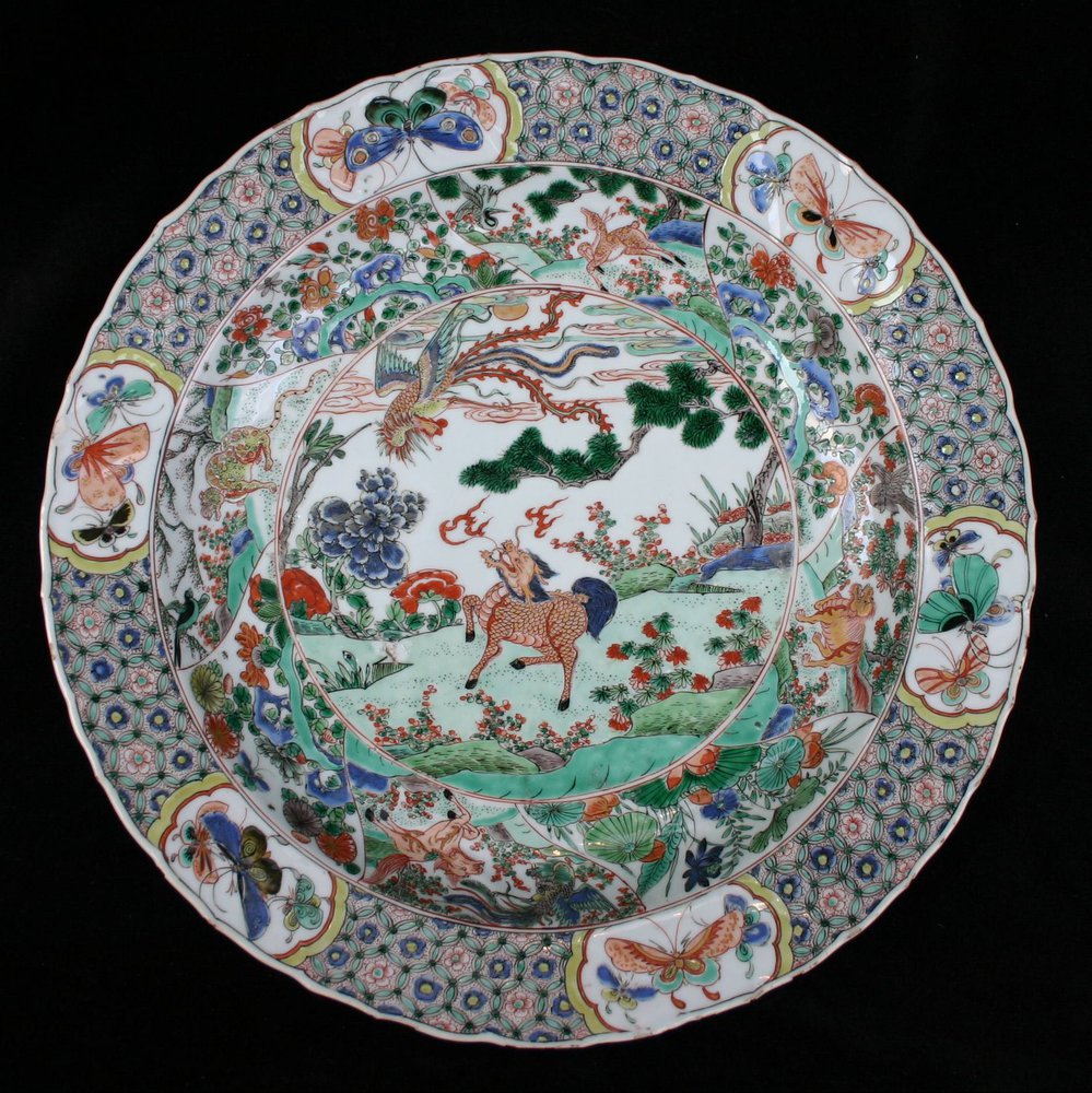 P636 Pair of famille verte plates, Kangxi (1662-1722)