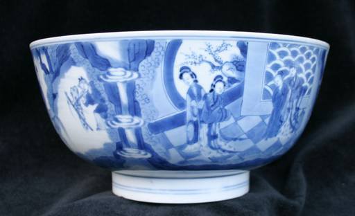 P678 Blue and white bowl, Kangxi (1662-1722)