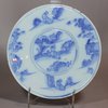 P712 Faience blue and white plate, late 17th century
