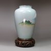 P757 Japanese cloisonné vase with white metal mounts, c. 1900