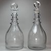 P990 Pair of George III Prussian cut glass decanters