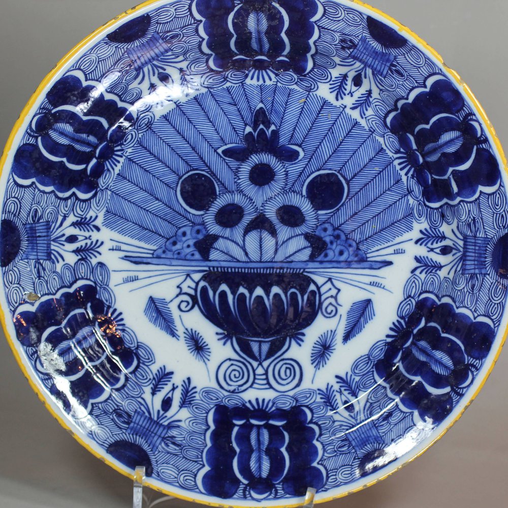 Q22 Dutch Delft blue and white charger, c. 1750