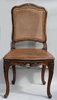 Q593 Set of eight Louis XV provincial walnut dining chairs