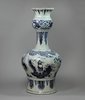 Q639 Dutch Delft blue and white onion-necked vase, 18th century