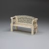 Q650 Indian bone miniature bench, 19th century