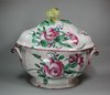 R122 French St Clement faience tureen and cover, 18/19th century