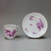 R524 Meissen cup and saucer, mid 18th century