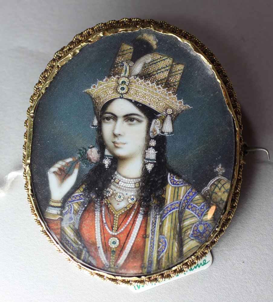 R591 Indian miniature 'Company Painting' of Arjumand Banu Begum