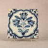R648 Dutch Delft  blue and white 'drie tulip' tile, circa 1640