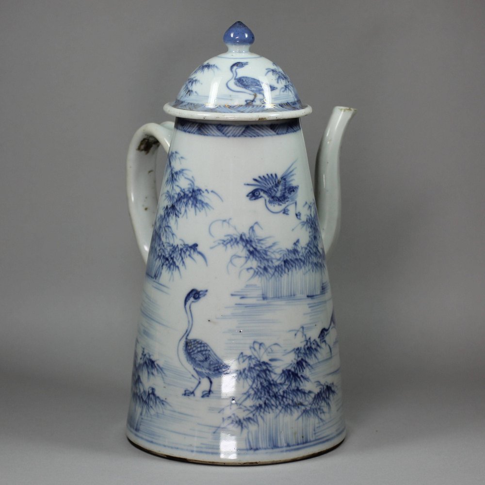 R739 Blue and white lighthouse coffee pot, Qianlong (1736-95)