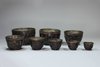 R796 Set of eight Chinese coconut nesting bowls, 17th century