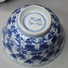 R860 Blue and white moulded bowl and saucer, Kangxi (1662-1722)