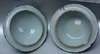 R937 Pair of Italian Savona blue and white amphoras and covers