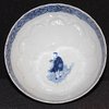TL85 Pair of Chinese blue and white moulded bowls