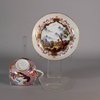 U132 Meissen purple-ground teacup and saucer, c. 1735-40