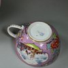 U135 Meissen purple-ground teacup and saucer, c. 1735-40