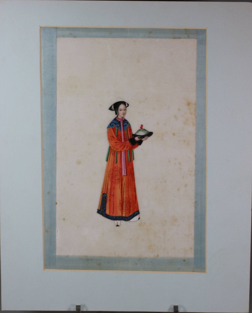 U271 Mounted gouache painting on pith paper, Qing (circa 1820)