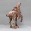 U27 Large Chinese painted pottery figure of a prancing horse