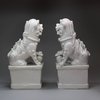 U368 Pair of Chinese blanc de chine dogs of fo