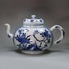 U44 Blue and white punchpot and cover, 18th century