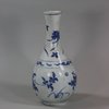 U571A Small Chinese blue and white 'Hatcher Cargo' bottle vase