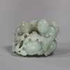U659 Celadon jade group of the Hehe Erxian, Qing dynasty