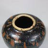 U669 Small Chinese 'cizhou' russet-splashed black-glazed jar