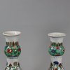 U687 Pair of famille verte bottle vases, Kangxi (1662-1722)
