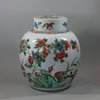 U718 Famille-verte ginger jar and cover, Kangxi (1662-1722)
